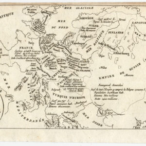 Antieke Kaart Europa Keizerrijken Rusland Vosgien Ladvocat 1830