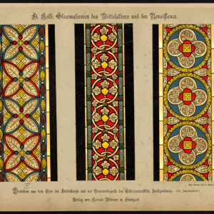 Antieke prent-GEBEKERD VENSTER-HEILIGENKREUZ-ABDIJ-PL 53-Kolb-Gatternicht-1884