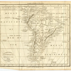 Antieke Kaart Zuid-Amerika Vosgien Ladvocat 1830
