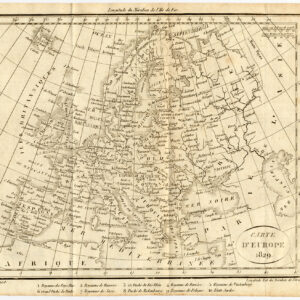 Antieke Kaart Europa Vosgien Ladvocat 1830