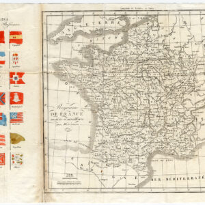 Antieke Kaart Frankrijk Departement Vlag Vosgien Ladvocat 1830