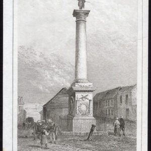 Antieke prent-NELSON-MONUMENT-MONTREAL-CANADA-Lemaitre-1849