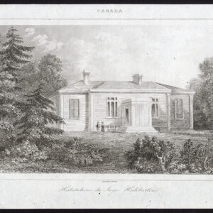 Antieke prent-NOVA SCOTIA-RECHTER-THOMAS HALIBURTON-HOUSE-CANADA-Lemaitre-1849