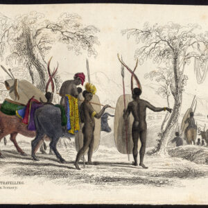Antieke prent-KAFFIR-NATIVES-ZUIDELIJK AFRIKA-VEE-Jardine-Lizars-1836