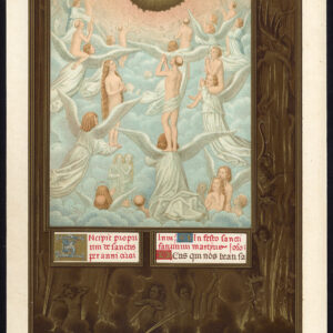 Antieke prent-MINIATUUR-ENGELS-GOD-MIDDLE LEEFTIJDEN-Lacroix-1868