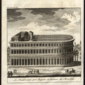 Antieke prent-THEATER VAN MARCELLUS-ROME-ITALIË-1700