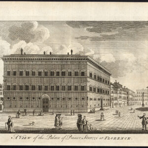 Antieke prent-PALAZZO STROZZI-FLORENCE-ITALIË-1700