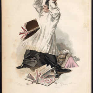 Antieke print-NICOLAS BOILEAU DESPREAUX-CLERGYMAN-PLATE 18-Follet-Bayard-1873