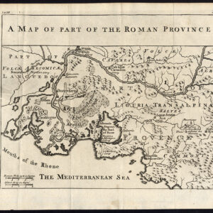 Antieke Kaart Frankrijk Gallië Celtica Romeinse Rijk Provence 1727