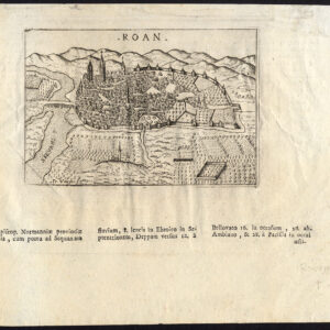 Antieke prent-ROAN-ROUEN-FRANCE-VIEW-1580