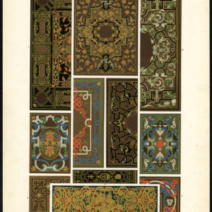 Antieke prent-DESIGN-ORNAMENT-16E EEUW-17E-LXIX-Racinet-ca. 1870