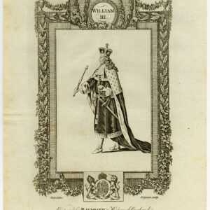 Antieke prent-ENGELAND-KONING WILLIAM III-PORTRET-Wale-Grignion-1784