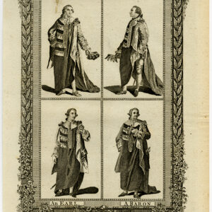 Antieke prent-DUKE-MARQUIS-EARL-BARON-PARLEMENTAIRE ROBE-Gwyn-Grignion-1784