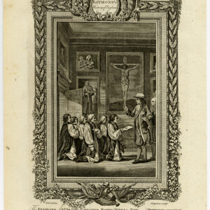Antieke prent-ENGELAND-BISSCHOP-KONING JAMES II-RECHTER JEFFERIES-Wale-Grignion-1784