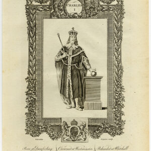Antieke prent-ENGELAND-KING CHARLES I-PORTRET-Wale-Grignion-1784
