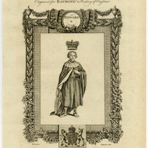 Antieke prent-ENGELAND-KONING EDWARD V-PORTRET-Wale-Grignion-1784
