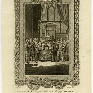 Antieke prent-ENGELAND-OLIVER CROMWELL-LONG PARLEMENT-Wale-Grignion-1784