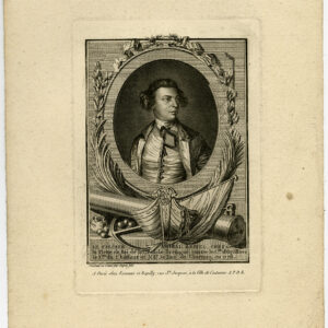 Antieke prent-ADMIRAAL KEPPEL-ROYAL NAVY-Groot-Brittannië-CANNON-Dupin-ca. 1780