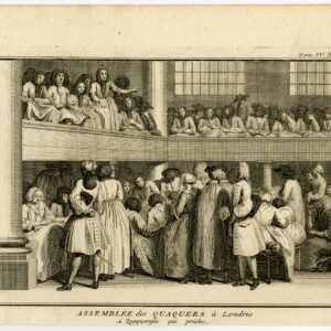 Antieke prent-QUAKERS-LONDON-ASSEMBLY-Picart-1727