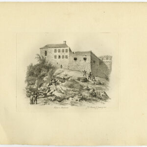 Antieke prent-LANDSCHAP-KASTEEL-BENTHEIM-DUITSLAND-Marcus-1834