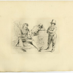 Antieke prent-STUDIE-MAN-POSITIES-SCYTHE-Marcus-1834