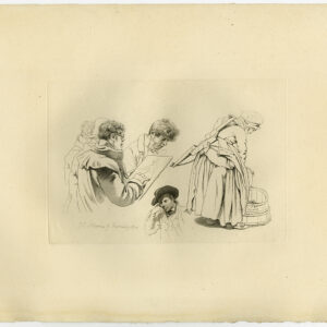 Antieke prent-STUDIE-KUNSTENAAR-TEKENING-JUK-Emmer-PIJP-Marcus-1834