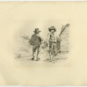 Antieke Prent-LANDSCHAP-HAMLET-MAND-VOGEL-1810-Marcus-1834