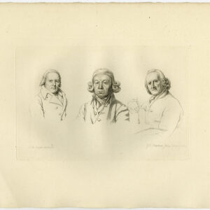 Antieke prent-STUDIE-PORTRET-HW CASPARI-BORSTEL-PALET-1812-Caspari-Marcus-1834
