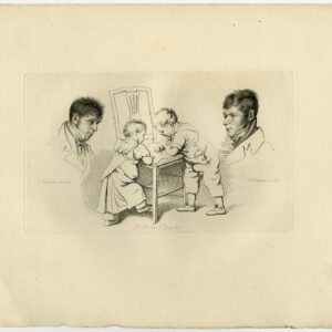 Antieke Prent-PORTRET-KINDEREN-TEKENING-MAN-1812-Caspari-Marcus-1834