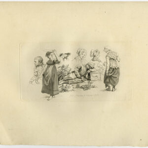 Antieke prent-FIGURE STUDIES-JURK-SOLDAAT-MAND-19E EEUW-1808-Marcus-1834