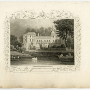 Antieke prent-SEAT-MARQUES OF AILSA-AYR-SCOTLAND-Tombleson-Taylor-1835