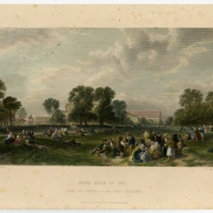 Antieke prent-HYDE PARK-LONDEN-ENGLAND-VIEW-Allen-Harding-1855
