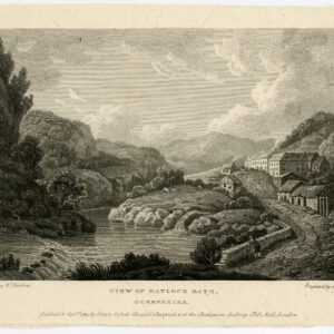 Antieke prent-MATLOCK-BATH-DERBYSHIRE-ENGLAND-VIEW-Middiman-Marton-1789