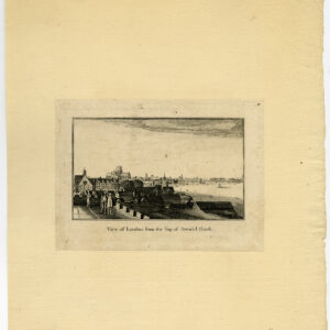 Antieke prent-LONDEN-ARUNDEL HOUSE-THAMES-ENGLAND-ST PAUL'S-VIEW-1790
