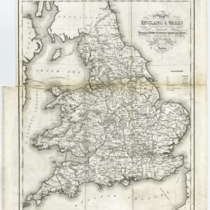 Antieke Kaart Engeland Wales Creighton Lewis Starling 1840