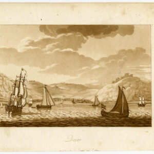 Antieke Kaart Uitzicht Dover Schepen Engeland Ierland 1790