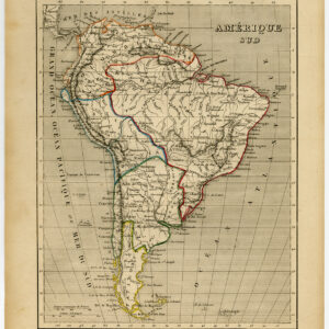 Antieke Kaart Zuid-Amerika Binet 1840
