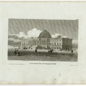 Antieke prent-NOORD-AMERIKA-VS-WASHINGTON DC-CAPITOL-Brown-Grunewald-1850