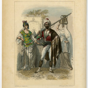 Antieke Print-KOSTUUM-JURK-ARABIË-MOORISH-Rouargue Freres-1866