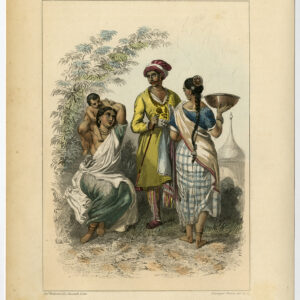 Antieke print-KOSTUUM-JURK-INDIA-BRAHMIN-Rouargue Freres-1866
