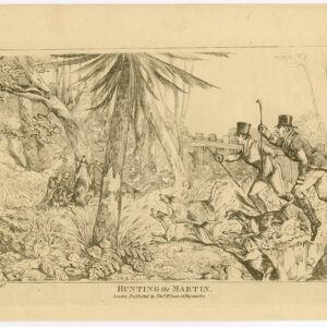 Antieke Prent-JACHT OP DE MARTIN-MARTEN-DOGS-Alken-1840