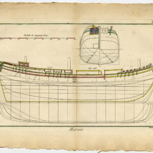 Antieke Prent-SCHEEPSGEBOUW-BOUWPLAAT 129-Diderot-Benard-1751