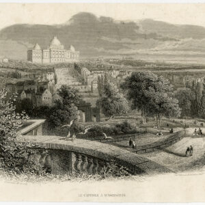 Antieke prent-WASHINGTON DC-CAPITOL-USA-Lechard-1850