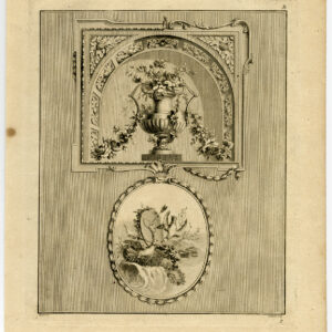 Antieke prent-ORNAMENT-BLOEMENBORD 2-Berthault-Ranson-1780