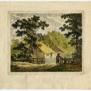 Antieke Prent-LANDSCHAP-BOERDERIJ-SCHUUR-Van Cuylenburgh-1820