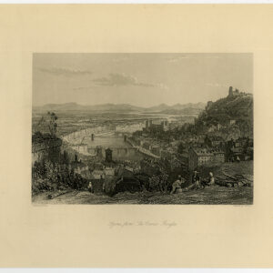 Antieke prent-LYON-FRANCE-VIEW-Allom-Floyd-1870