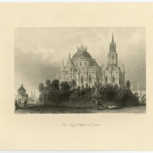 Antieke prent-KONINKLIJKE KAPEL VAN DREUX-FRANCE-VIEW-Allom-Sands-1870