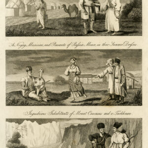 Antieke prent-DOUANE-RUSLAND-KAUKASUS-KALMYKS-NOGAI-CAMEL-Lester-Sharp-1809