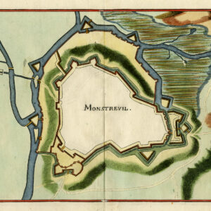 Antieke prent-MONSTREUIL-FRANKRIJK-VESTING-VESTING-Merian-1646