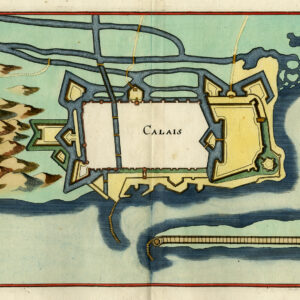 Antieke prent-CALAIS-FRANKRIJK-VESTING-VESTING-Merian-1646